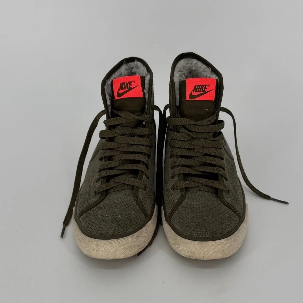 Nike Blazer Mid Premium Vintage Cargo Khaki Fur Lined 807163-336 Mens 9.5